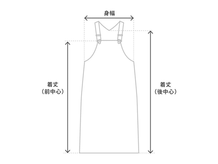 ジャンパースカートのサイズ表記
